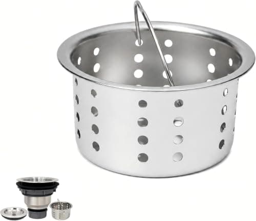 304 Stainless Steel Kitchen Sink Strainer with Airtight Lid Dual Function