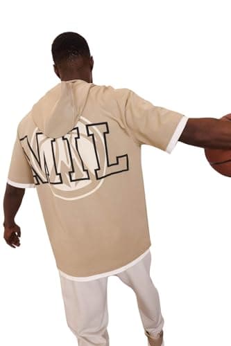 DeFacto Man Man Fit Knitted Oversize Fit Hooded Short Sleeve T-Shirt D6708AX T-Shirt