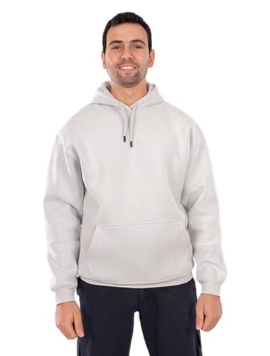 White Eagle Men’s Melton Hoodie – Soft Peached Winter Sweatshirt