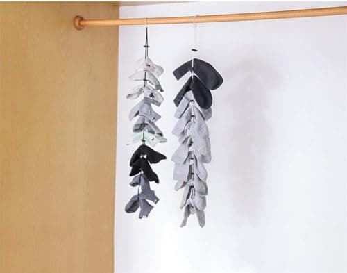 Sock Organizer for Laundry and Drying Multi Use Sock Saver Chain Prevents Lost Socks During Washing and Drying Cycles Durable Socks Hanger System Drying rack