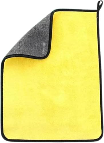 Ultra Absorbent 30x40 cm Single Microfiber Cleaning Cloth 500 GSM for Home Kitchen Car Bathroom Rags Polish Cleaning (Yellow)