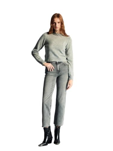 LC WAIKIKI Woman Crew Neck Rhinestone Embellished Women's Knit Sweater