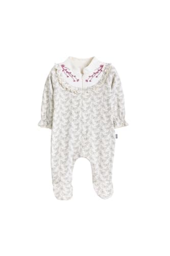 Junior Baby Girls Long Sleeve Romper Jumpsuit - Soft Cotton Blend One-Piece Outfit with Snap Closure, Printed Infant Playsuit, Multicolor, 03