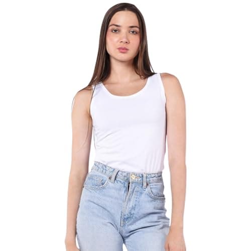Comodo Womens Sleeveless Tank Top Wide Strap Underwear (pack of 1) Shirt