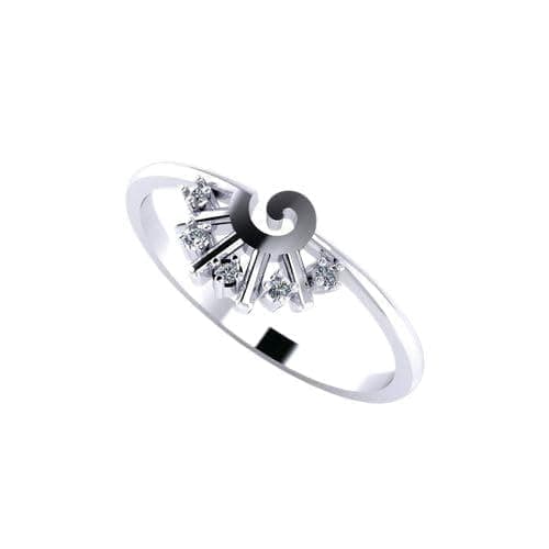 3 Diamonds 3370159539472 Platinum Plated Ring for Women with Zircon Stone - Silver