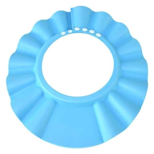 Safe Shampoo Shower Bathing Protection Bath Cap Soft Adjustable Visor Hat for Toddler, Baby, Kids, Children - BLUE