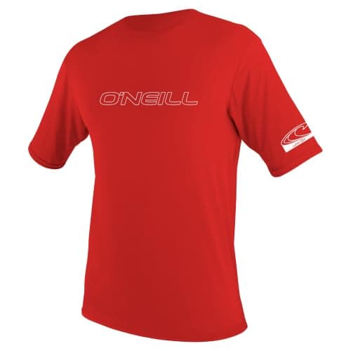 O'Neill Men's Basic Skins UPF 50+ Short Sleeve Sun Shirt, Red, X-Large
