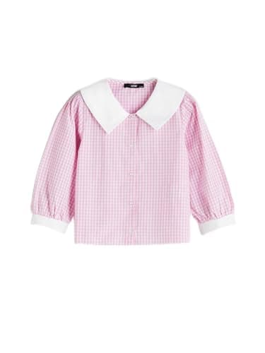 LC WAIKIKI Girl Peter Pan Collar Plaid Girls' Shirt