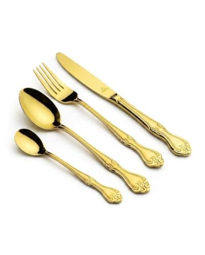 ARSHIA 3760 26-Piece New Standard Stainless Steel Cutlery Set with Premium Mirror Polish Finish, Durable Rust-Resistant Construction, Stylish Flatware for Everyday Dining
