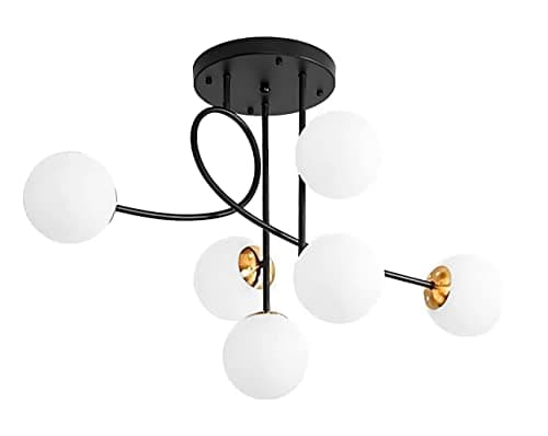 Generic Moon Lights Metal Ceiling Chandelier With 6 Branches Black 70 * 80 * 70cm M29
