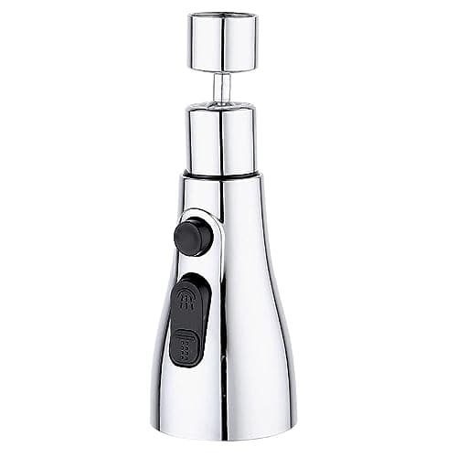 Spray Head for Faucet, 3 Functions Pressurized Sprayer, 360 Degree Swivel Water Saving Sink Faucet for Kitchen Faucet