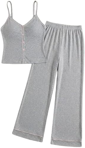 Women's Grey Pajama - Soft and Comfortable Material | Practical Design for Everyday Use, Bedtime and Home Comfort 7662