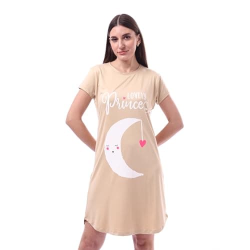 Andora Womens Half Sleevs Printed Night Shirt Nightgown nightshirt