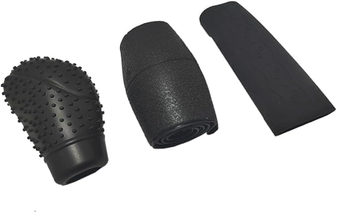 Silicone Cover Set 3*1, Steering Wheel, Handbrake Handle, Gear Shift Knob for Cars (Black )