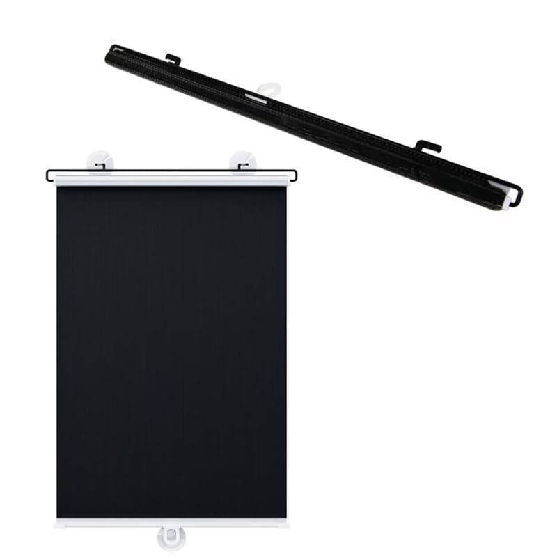 KaberTrade KaberTrade Car Window Curtain for Side Windows, Retractable Car Curtain for Heat Blocking and Protection for Kids, Passengers, Pets (Famia Black, 1 Piece, Size 125 * 58cm, Code:10284) Vehicle interior shade