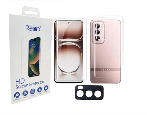 Screen Protector Front and Back Nano Gelatin Tempered Glass Compatible with oppo Reno 12 (5g) with Lens Camera Lens Protection Hardness (9H)