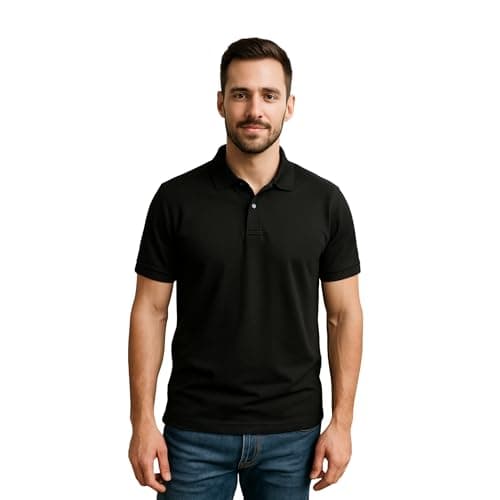 Men's Fashion Polo Shirt Stylish Comfortable Fit All Time Casual Solid Classic Youth Men Polo Shirt.