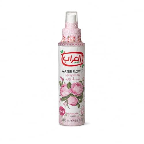Alarrab Rose Water Spray, Floral Rose Water Mist for Skin Care Face Refreshing Desserts Beverages and Daily Aromatic Use, 200 ml