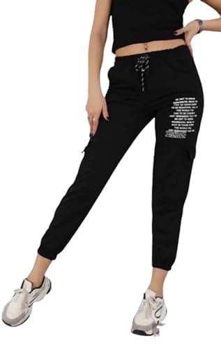 MIZAYA Cargo Pants with Side Pockets and Soft Stretchy Material for Girls and Women