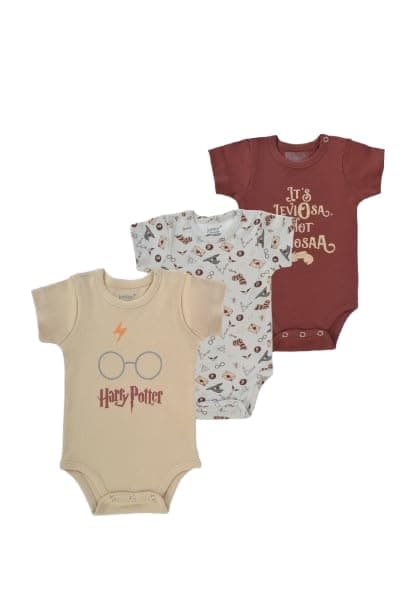 junior Unisex Short Sleeve Printed Bodysuit - 5213 Baby & Toddler Underwear Set (pack of 3) Leotard