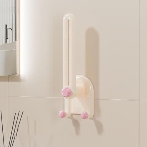 Wall Mounted Rotating Hair Accessory Organizer Swivel Storage Rack for Hair Ties Elastic Bands and Headbands Adhesive Bathroom Display Holder Stand Storage hook
