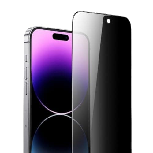 Privacy glass screen protector for Apple iPhone 15, Black