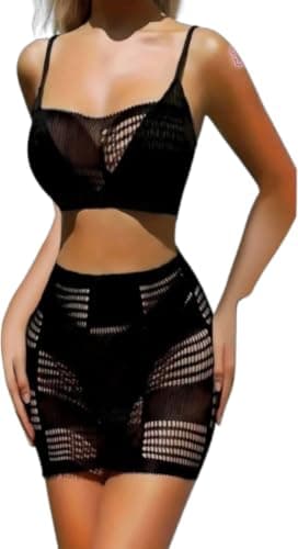 Sea Set 2 Pieces Black Bra underwear set