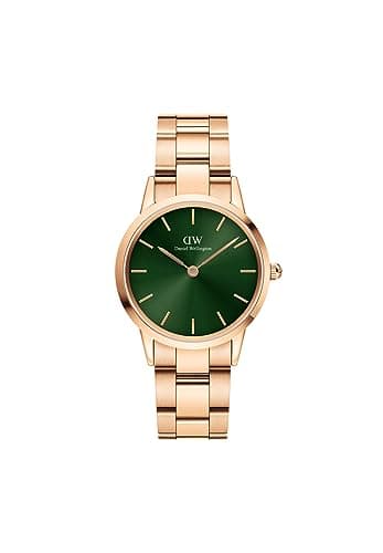 Daniel Wellington Watch Unisex , Quartz Movement, Analog Display, Gold Stainless Steel Strap-DW00100420