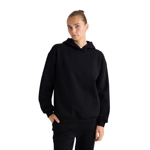 DeFacto Womens Core Relax Fit Hooded Knitted Sweat Shirt D9935AX Sweat Shirt (pack of 1)