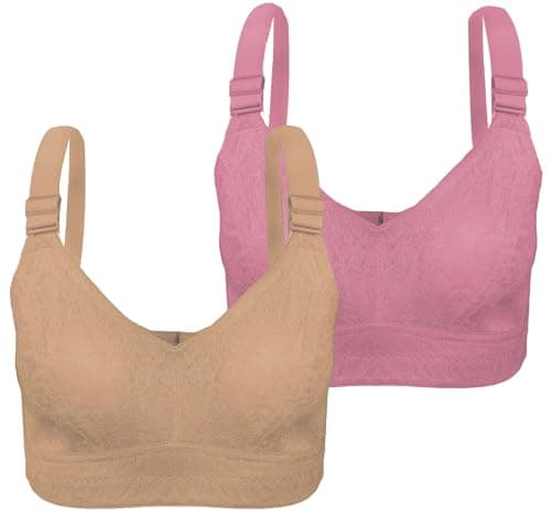 Lasso Women Set Of 2 Pieces Super Support Bra Cup D With Lace Bra