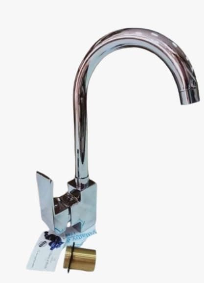 Basin Mixer for Bathroom (Basin Water Mixer - Square Tree Mixer Nickel Movable 360 Degree)