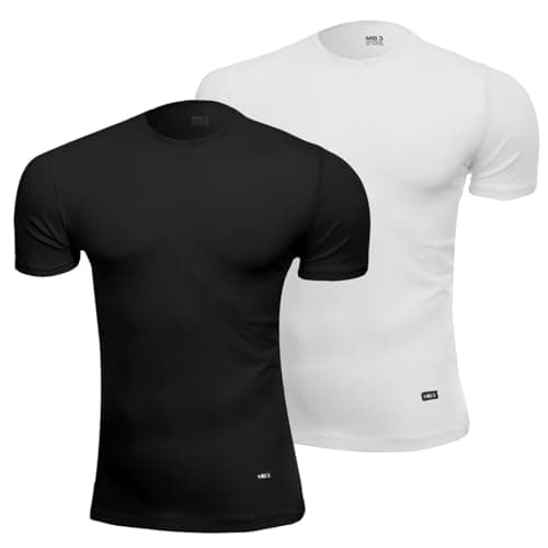 MB3 Mens Set of 2 Pieces Half Sleeves Round Neck Undershirt Men Base Layer Top (pack of 1) Shirt