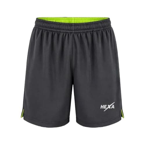 Hexa Sports Wear Essentials Sports Shorts for Men & Women – 100% Polyester Dry Fit Athletic Training & Casual Shorts with Anti-Bacterial Fabric –Training,Gym, Running Shorts