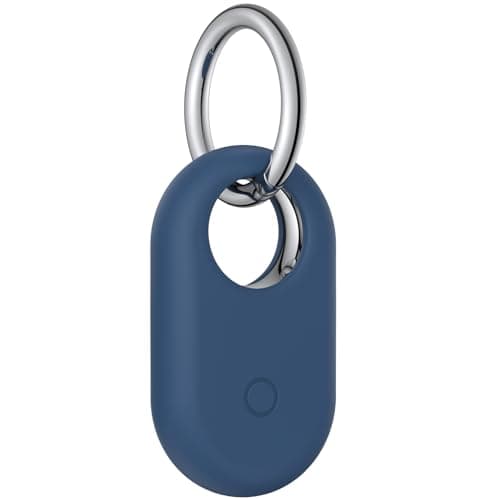 Case for Samsung Galaxy SmartTag 2 with Keyring, GPS Tracker Pendant Protective Case for Samsung Galaxy SmartTag 2 Cover (Dark Blue) Electronic finder