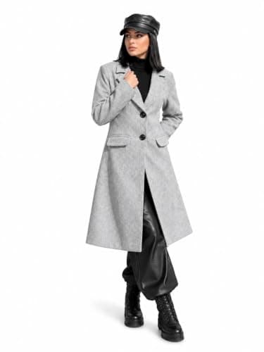 Women's Broadcloth Coat - Light Charcoal | Broadcloth fabric, light gray