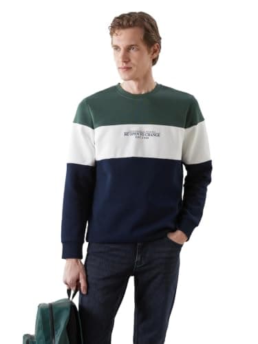 LC WAIKIKI Man Crew Neck Long Sleeve Color Block Men's Sweatshirt