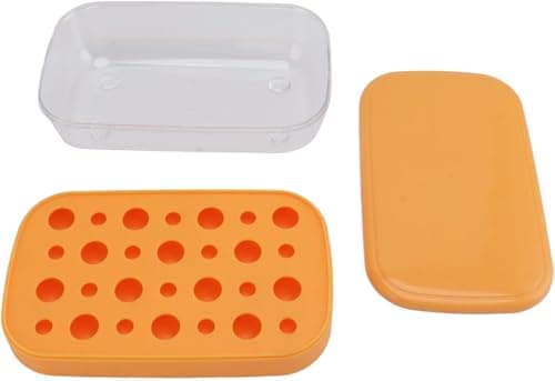 Silicone Round Ice Ball Maker Mold with Storage Bin and Scoop Clear Lid