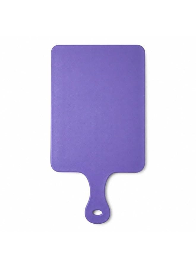 Plastic Cutting Board with Handle, Purple | Hanging Loop, Rounded Corners, Kitchen Use, Lightweight Design, Easy Grip Handle