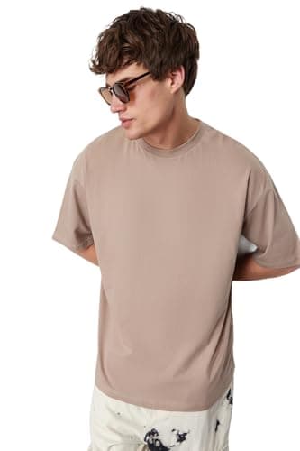 Trendyol Man Oversize/Wide Cut Basic 100% Cotton T-Shirt TMNSS22TS0318 T-Shirt (pack of 1)