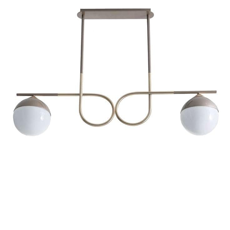 Generic Pendant Light 2 Bulb Without Bulbs 35x70x35cm Gold