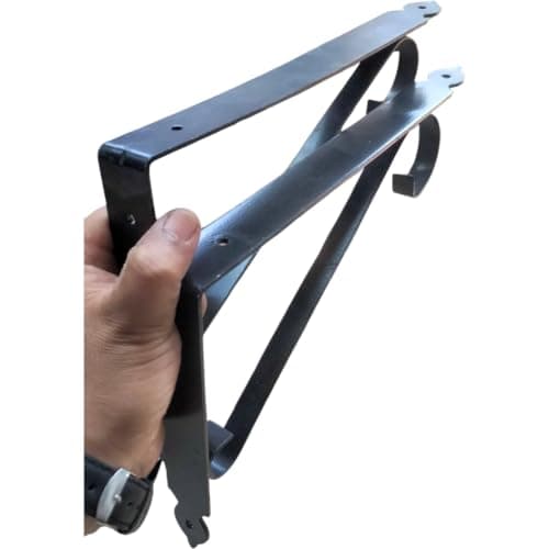 2 Pieces Black Metal Bookshelf Holder 27cm Bookshelf Holder for Library | Black Metal Bookshelf Holder, For Clothes and Library Shelf, 2 Piece for 1 Rack Bookend