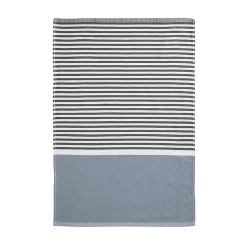 Helene MOU Cotton Kitchen Towel Set 3-Pieces, 50 cm x 70 cm Size, Blue Lines