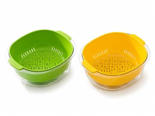 Al-Kholoud Ek 4571 Acrylic Strainer 2 in 1 Dual-Function Kitchen Strainer Tool Food strainer