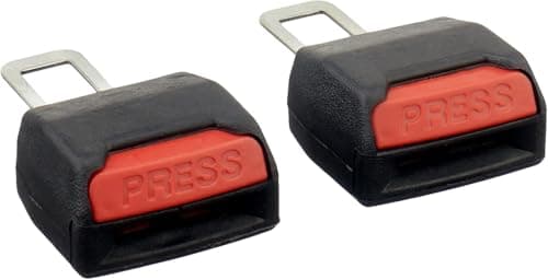 Kaber Egypt 2020 2-Piece Adjustable Seat Belt Clip Car Safety Universal Interior Parts Car Seat Extender Extender Clip Fits Most Cars (Black/Red) Portable electronic device mount