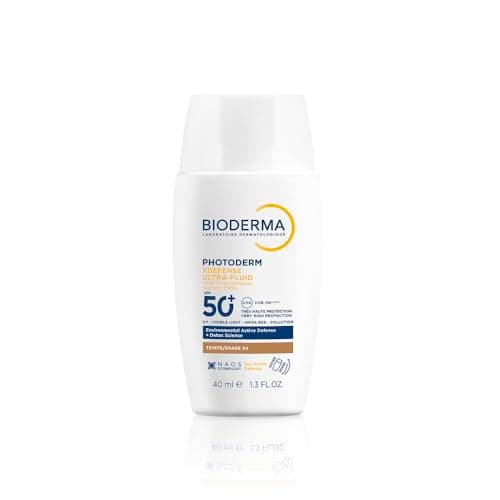 Bioderma Photoderm XDefense SPF50+ Tinted Sunscreen, Bronze Shade 04, 40 ml | Ultra-fluid tinted face sunscreen; very high protection against UV rays and environmental aggressors; bronze shade 04