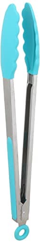 Kitchen Tongs with Silicone Grips, Stainless Steel, 12-inch multi color