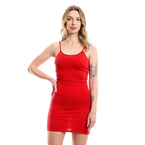 Spaghetti Straps Cotton Nightgown, Red Nightgown nightshirt