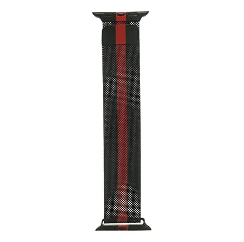Generic Stainless Steel Watch Band For Smart Watches 42/44 MM For Apple Watch-Black Red