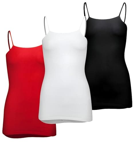 Silvy Womens Set Of 3 Pieces Lolita Solid Tank Top Set Of 3 Pieces Lolita Solid Tank Top Shirt