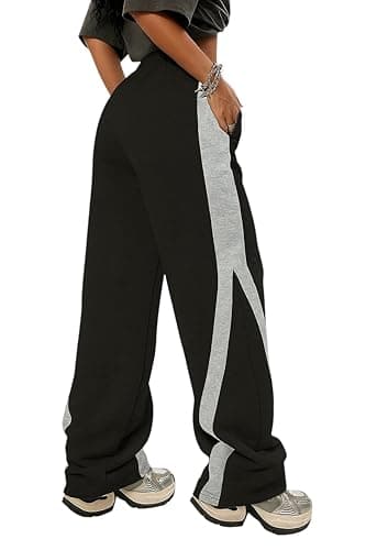 MEZA Women's Wide Leg Sweatpants - Summer Milton Anti-Pilling Side Pocket, Comfortable and Stylish Fit Pants